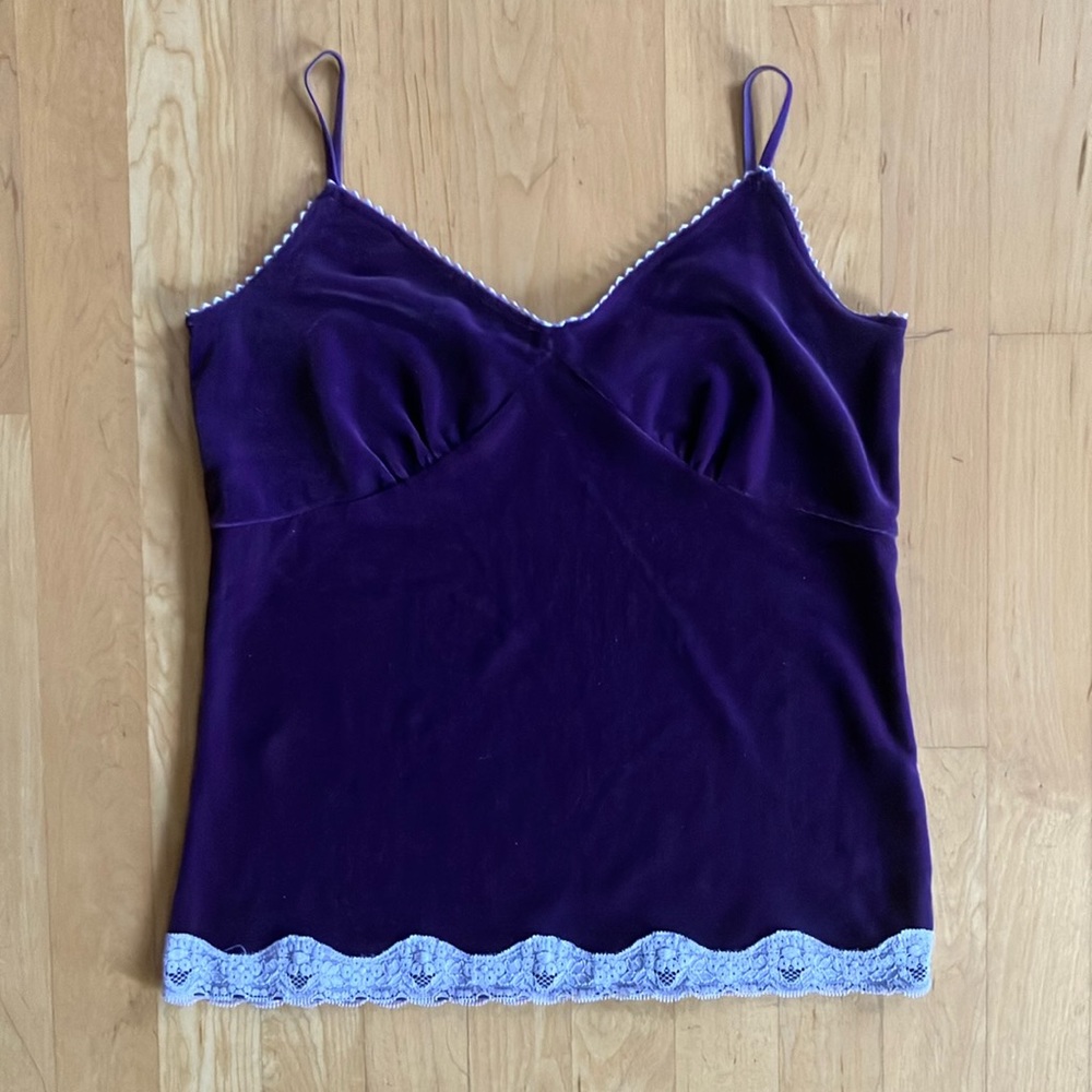 2/$20 Stretch velvet purple cami Old Navy Medium